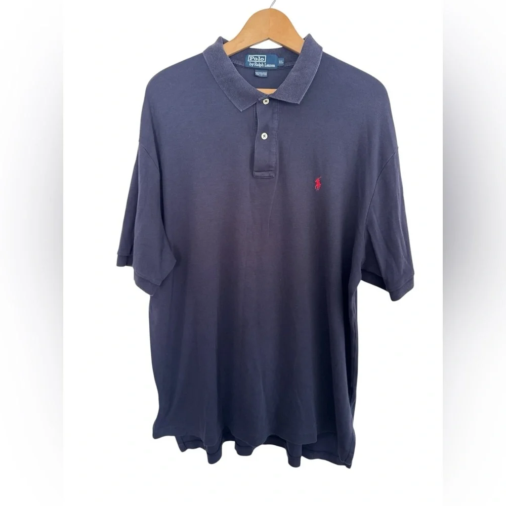 Ralph Lauren Blue Polo Shirt with Classic Collar